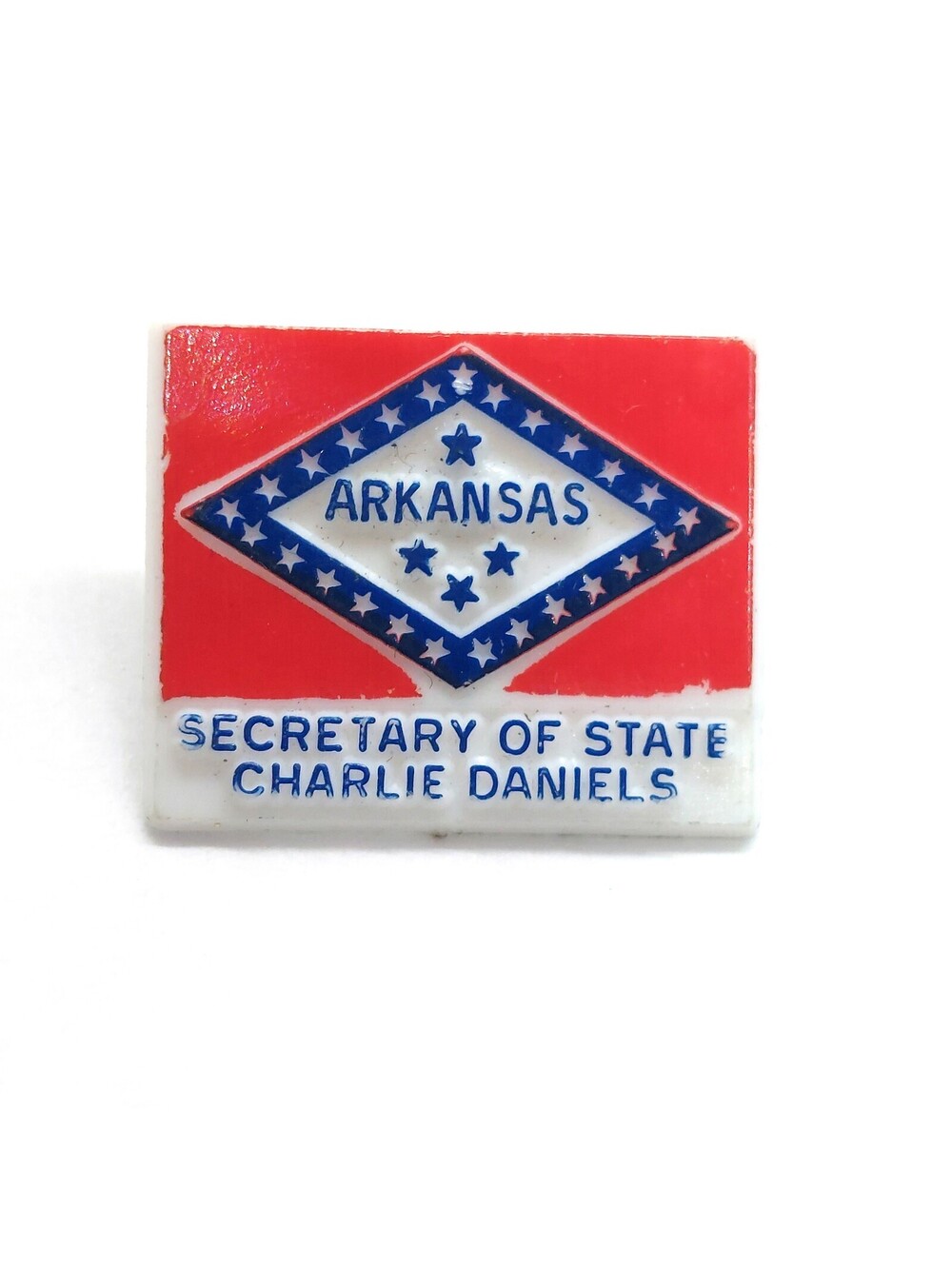 Vintage Arkansas Secretary of State Charlie Daniels Political Campaign Pin